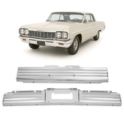 DURAFORCE Front & Rear License Plate Panel for Chevrolet Impala 1964 Set of 2