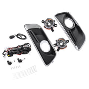 DURAFORCE Fog Lights Bumper Lamps with Black Bezel Molding for Chevy Malibu 2013-2016