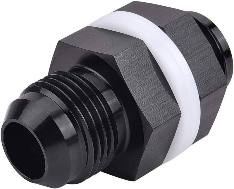 2Pcs 10AN AN10 Flare Fuel Cell Bulkhead Fitting With Teflon Washer Aluminum
