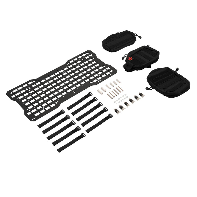DURAFORCE Aluminium Tailgate Tactical Molle Panel Storage Bag for Jeep Wrangler JK 07-22