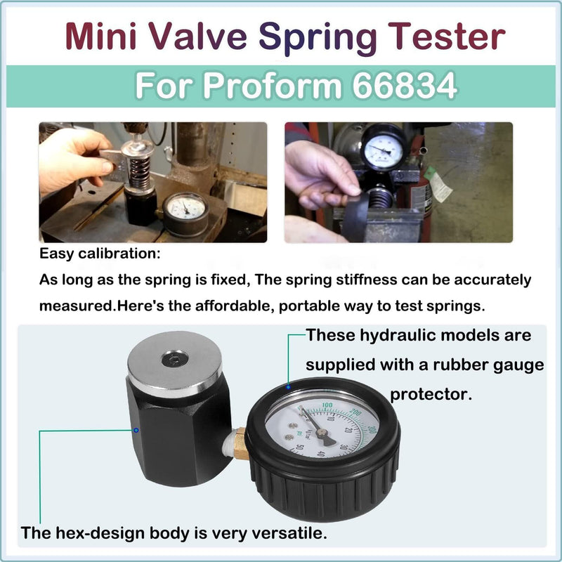 66834 Universal Mini Valve Spring Pressure Tester Gauge 0-700 PSI 0-50 KG/CM2