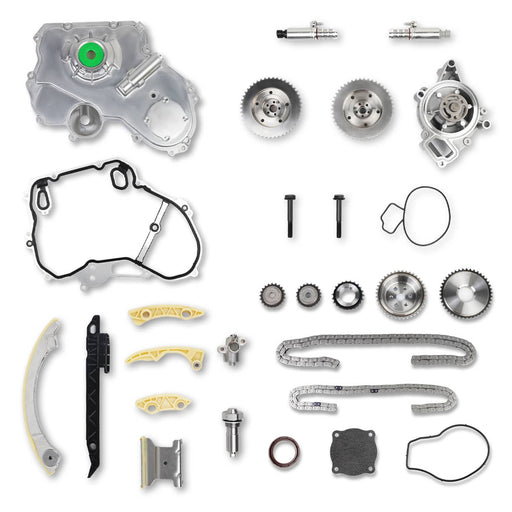 DURAFORCE For 09-17 GM 2.4L Ecotec Timing Chain Kit VCT Solenoid Actuator Oil Water Pump