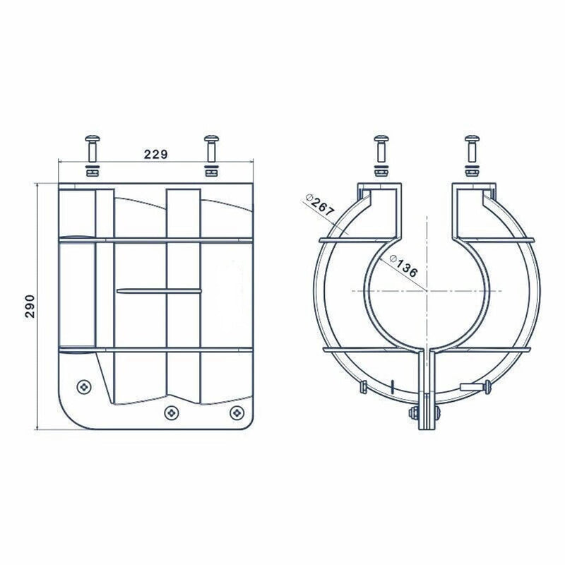 DURAFORCE Propeller Guard for Mercury for Yamaha for Johnson 9.9-20 HP Outboards 9 Inch