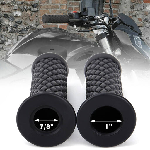 DURAFORCE Motorcycle Hand Grips Bar End Handlebar Gel for Cafe Racer Dirt Bike ATV 7/8