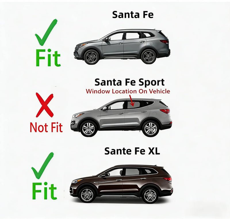 DURAFORCE Right Rear Door Window Glass for Hyundai Santa Fe XL 13-2019 Passenger Side
