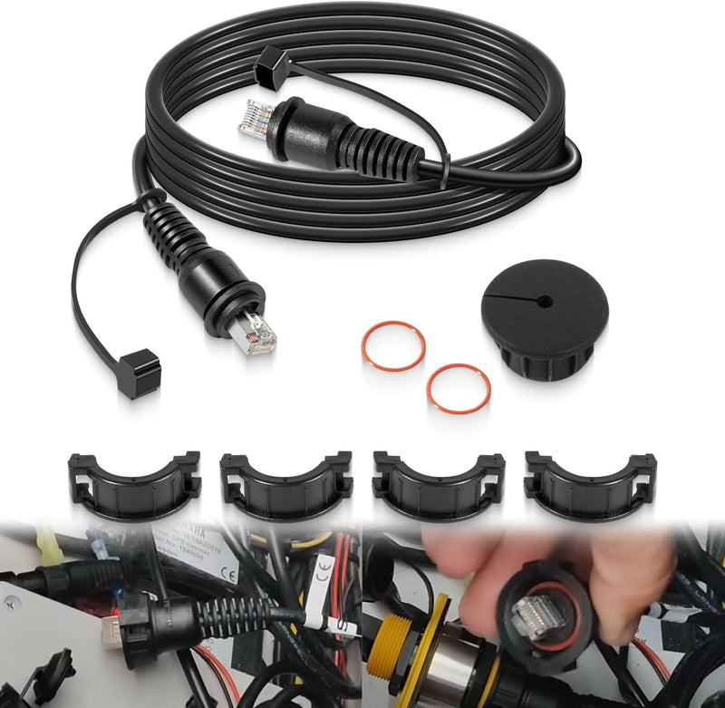010-10550-00 Marine Network Cable for Garmin 10FT Durable RJ45 Ethernet Cord