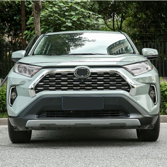 ABS Chrome Front Upper Grille Mesh Cover Trim For Toyota RAV4 2019-2024 2025 2x