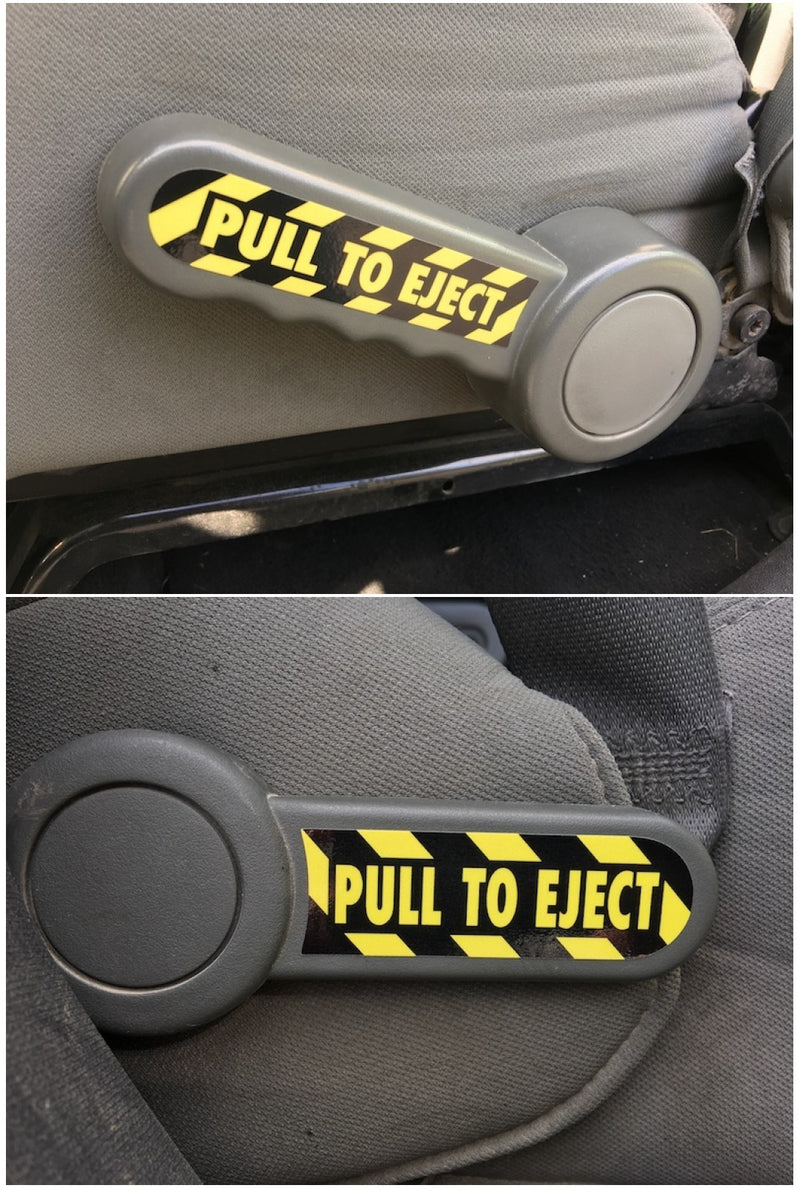 DURAFORCE Pull to Eject Decal Sticker Set for Jeep Wrangler JK JKU Sahara Rubicon SE