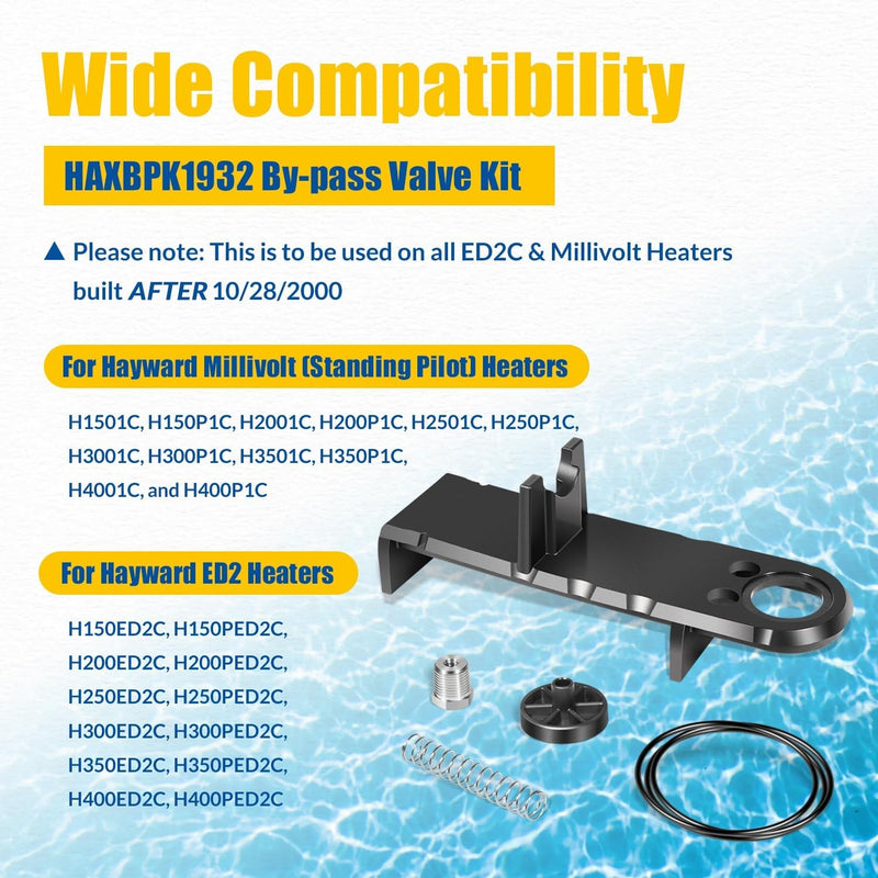 HAXBPK1932 By-Pass Valve Kit for Hayward H2001 H1501 H2501 After 10/28/20