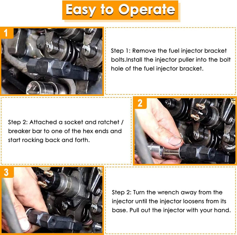 Injector Puller Tube Remover Installer Kit for GM Duramax 6.6L Engine