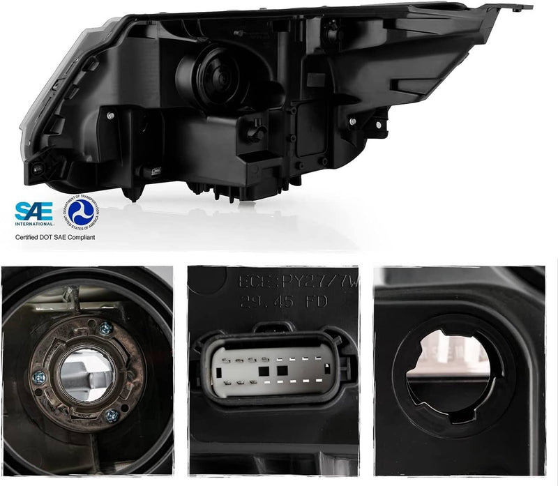 Right Side LED DRL Headlight for Ford Explorer Limited XLT Platinum
