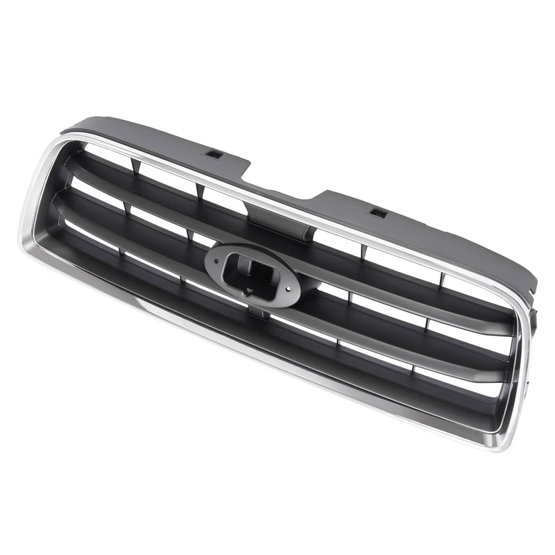 DURAFORCE Front Chrome Shell Grille with Gray Insert for Subaru Forester 2003-2005