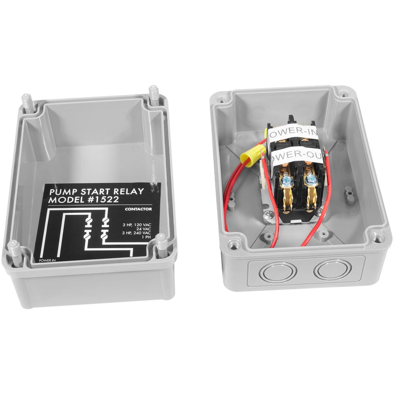 1522 Pump Start Relay for Irrigation Systems 3 HP 110V 220V 24V Coil