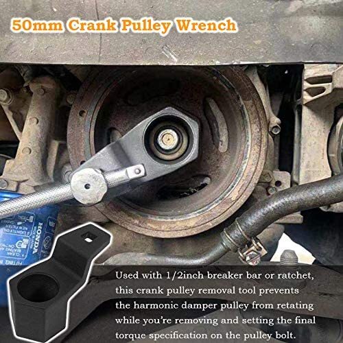 Crankshaft Crank Pulley Wrench Holder Tool 50mm for Honda Acura Removal