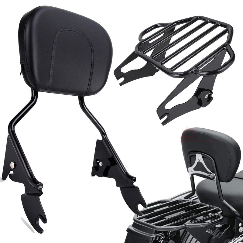 Backrest Sissy Bar & Luggage Rack for Harley Touring Electra Glide 2009-2024