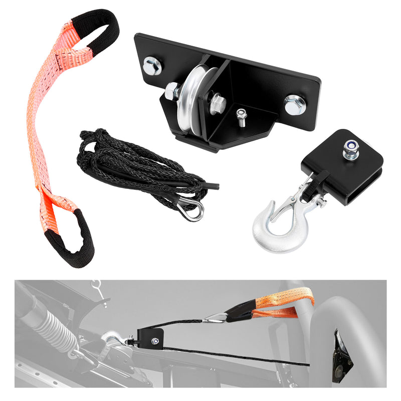Steel Snow Plow Pulley Fairlead Kit for ATV UTV Winches Wide-Spool Bolt Patterns