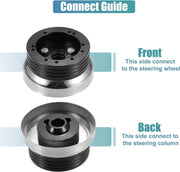 DURAFORCE 5 & 6 Hole Steering Wheel Hub Adapter for Chevy Flaming River Ididit GM Polished