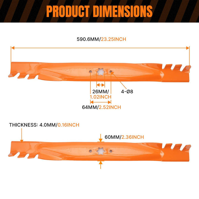 942-04290 6 Point Star 46 inch Mower Blades for Cub Cadet XT1-46 XT2 LT46 LX46 2