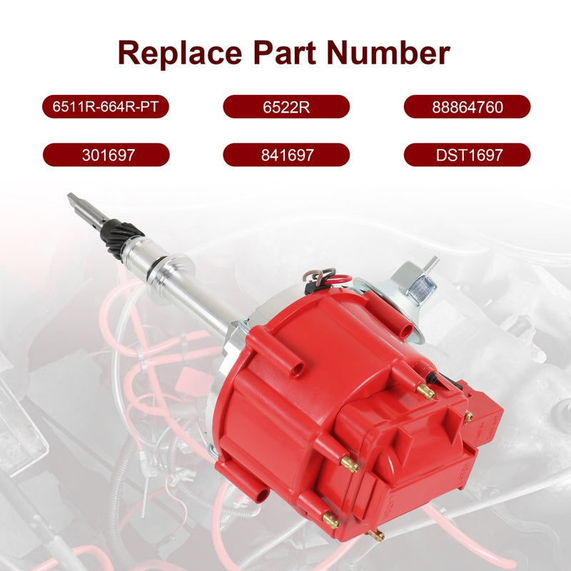 HEI Distributor with Wire Set for Chevrolet Inline 250 230 292 GMC L6 78-85