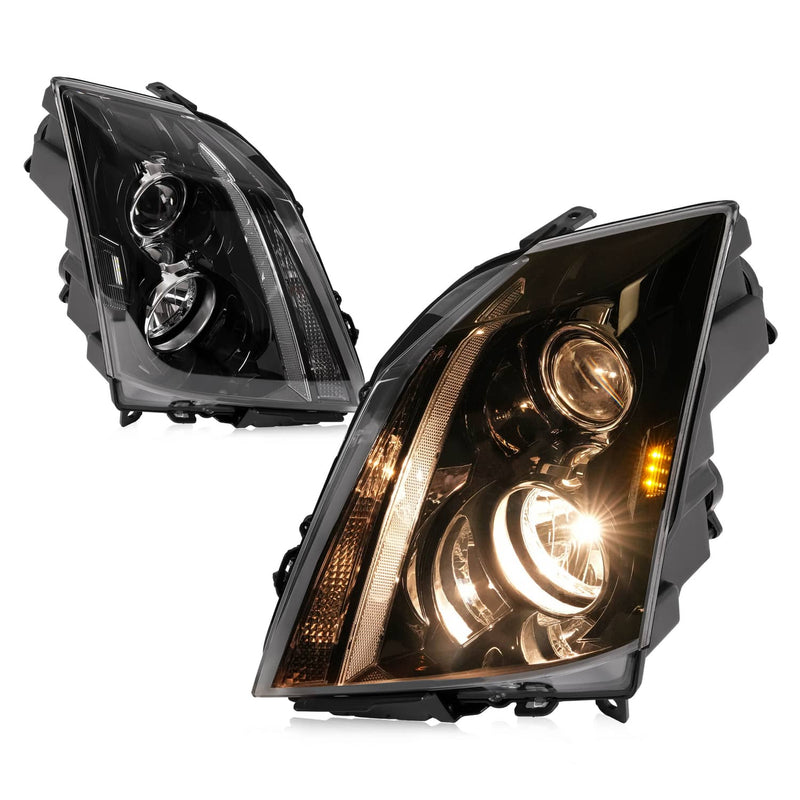 DURAFORCE Headlights Assembly Pair for Cadillac CTS CT-S 2008-2014 15 Left Right