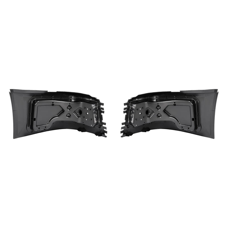 DURAFORCE LH+RH Front Bumper End Cap Extension Corner W/Fog Light Hole For Volvo VNL 04-18
