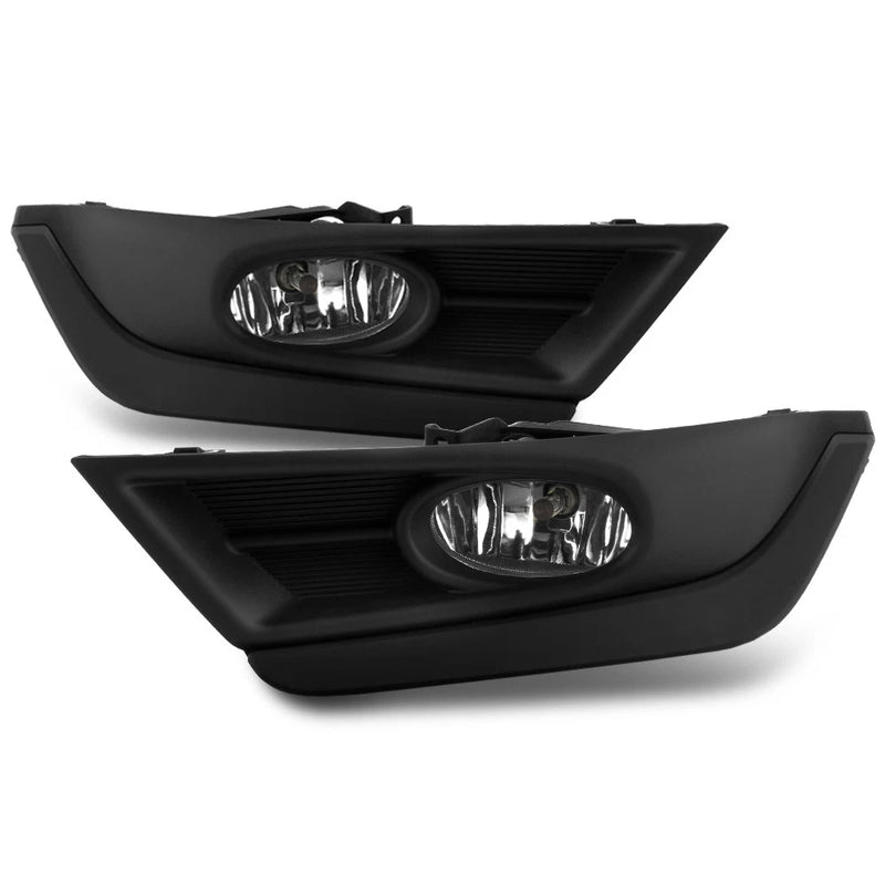 Pair For 2017-2019 Honda CRV CR-V Front Bumper Black Fog Light Switch Wiring Kit