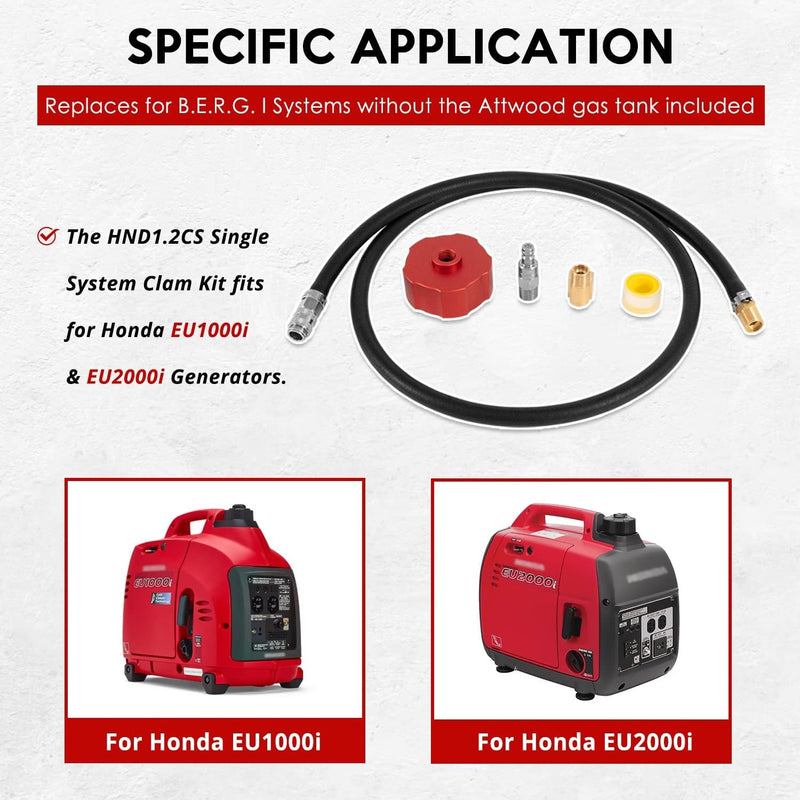 HND1.2CS Single Fuel System Clam Kit Fit for Honda EU1000i & EU2000i Generator