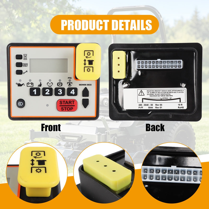 486-0057-00 Control Panel Console Keypad for Spartan Mowers EFI KGZ XD Zero Turn