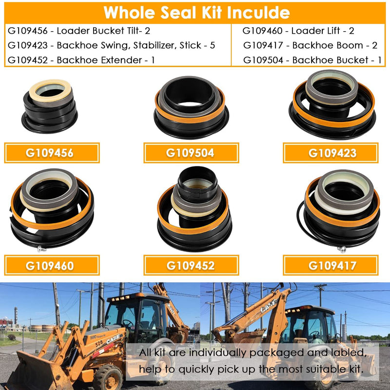 Hydraulic Cylinder Seal Kit for Case 580E 580SE 580SD Backhoe Whole Machine
