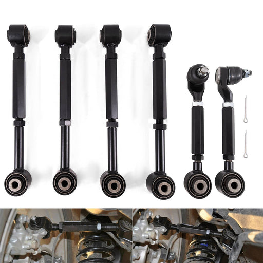 DURAFORCE Control Toe Camber Arms Rear Upper Lower for Acura TSX Accord 6Pcs 2003-2008