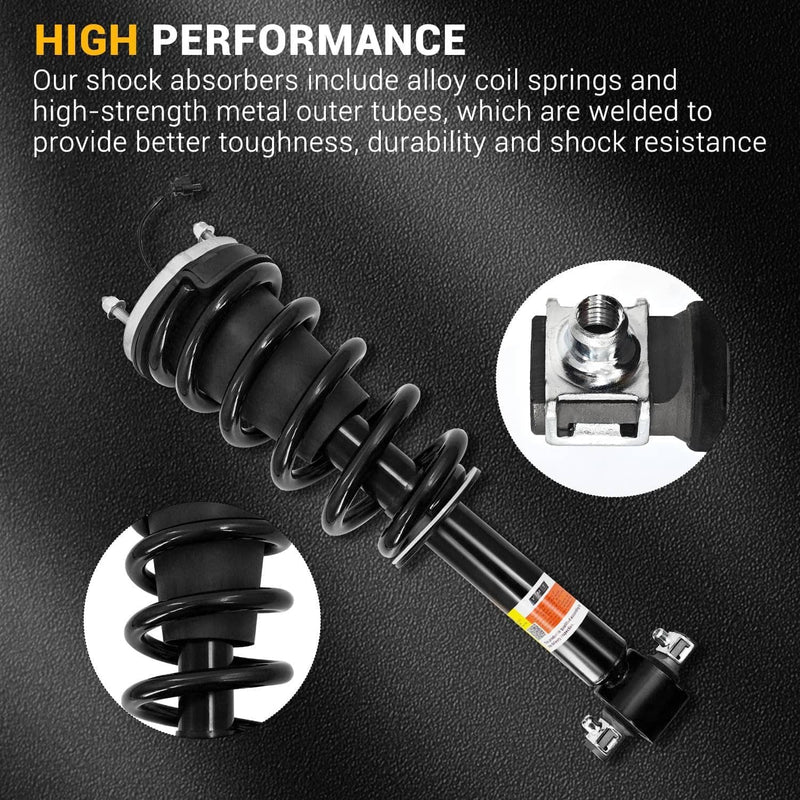 4x Front Rear Shock Struts Magnetic for 2021-2024 Escalade Chevy Tahoe GMC Yukon