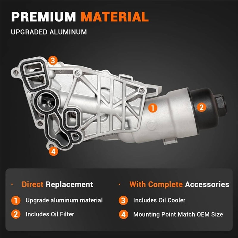 11428585235 Oil Cooler Filter Housing Assembly for Mini Cooper BMW 2014-2019