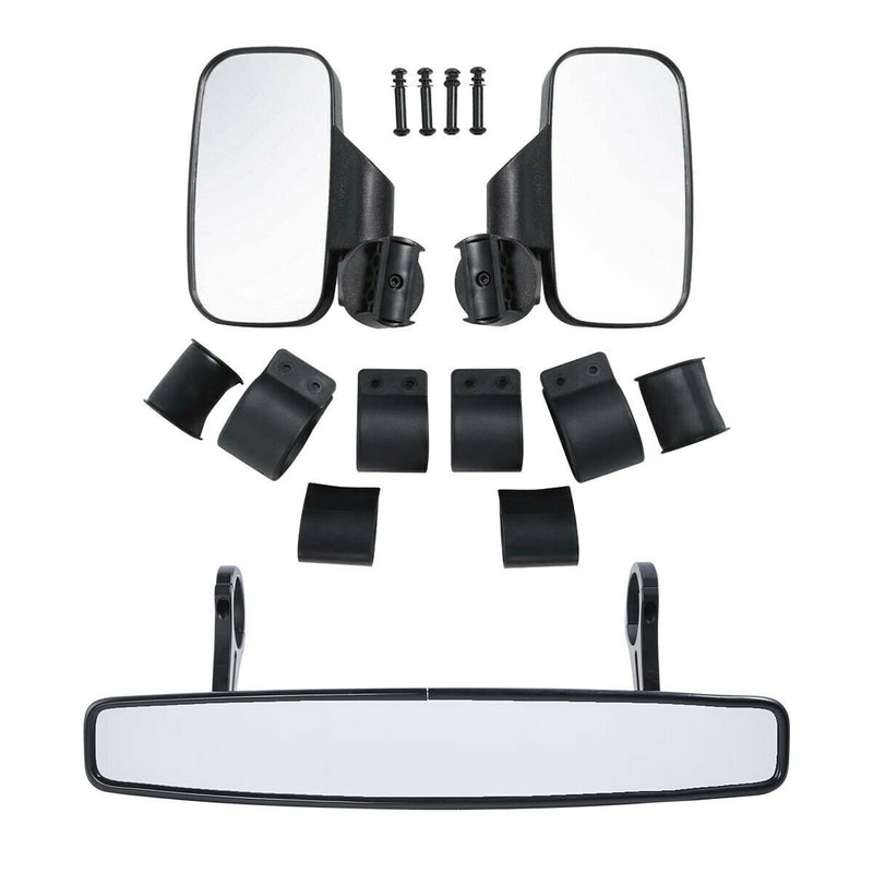 DURAFORCE 1.75" UTV Rearview Side Mirror 15" Center Mirror for Polaris RZR Ranger