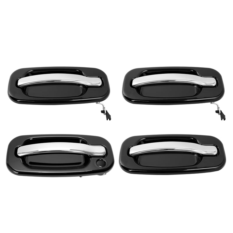 4X Outer Door Handles for Chevy Silverado for GMC Sierra for Cadillac 1999-2006