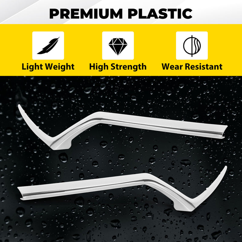 Chrome Trim Grille Headlight Molding for Honda CRV CR-V 2017-2019 Pair