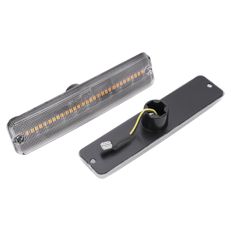 Front Fender LED Side Marker Lights Bumper Lamps for Jeep Wrangler YJ 1987-1995