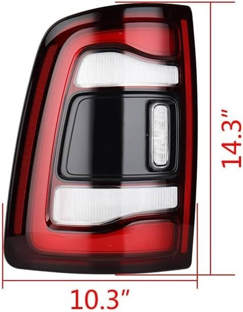 2x Black Bezel LED Tail Lights w/Blind Spot for Dodge RAM 2500 3500 2019-2024