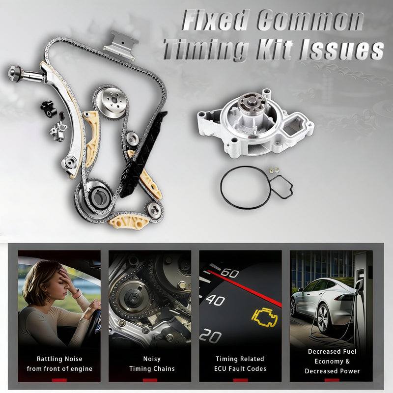 12624936 Timing Chain Kit Water Pump for Chevrolet Equinox GMC 2.4L 2010-2015