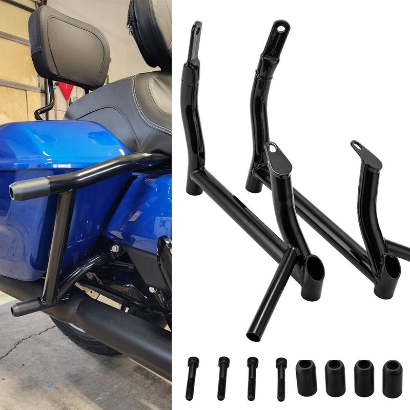 Motorcycle Rear Saddlebag Guards Crash Bars for Harley Electra Glide FLHT