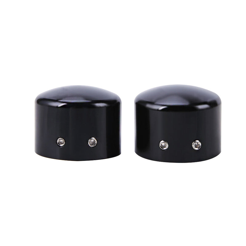 Axle Cap Nut Covers Black Front for Harley Touring Street Road Glide King US