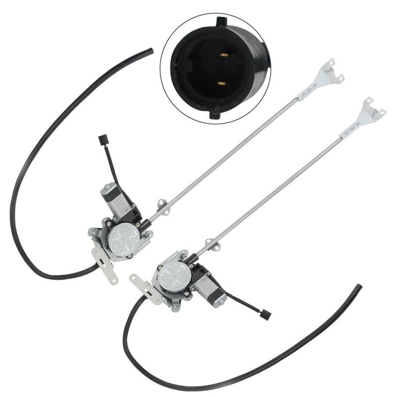 Front LH RH Power Window Regulator Set for Freightliner Argosy 99-11 Motor