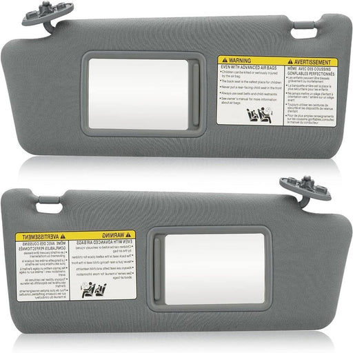 DURAFORCE Sun Visor Pair LH Driver RH Passenger for Toyota Tacoma 2005-2015 Gray