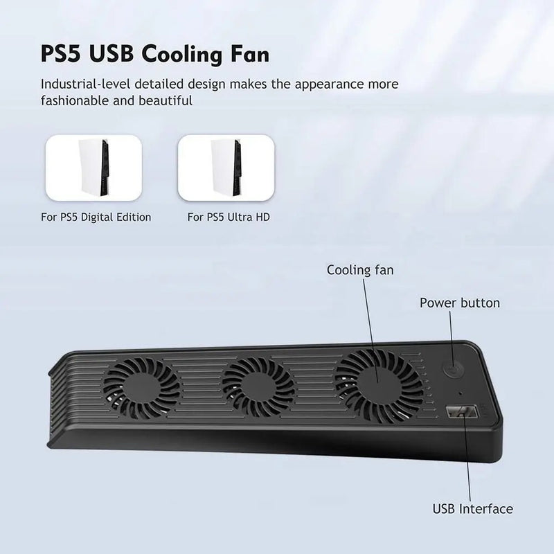 External Cooling Fan Cooler for PS5 PlayStation 5 Host Console Game Accessories