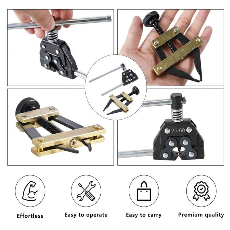 25-60 Chain Detacher Breaker Roller Chain Tool Kit for Motorcycle Go-Kart ATV