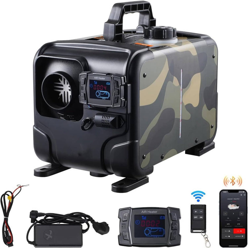 8KW Diesel Air Heater All in One 12V/24V 110V Bluetooth APP Remote Control Car