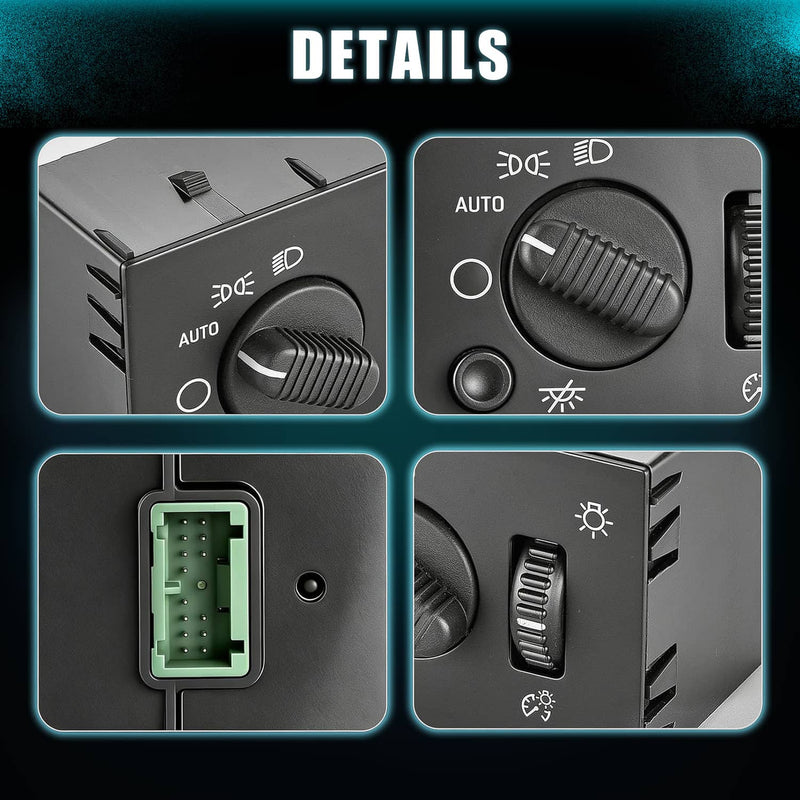 LED Headlight Switch for Chevrolet Silverado Suburban Tahoe Sierra Black