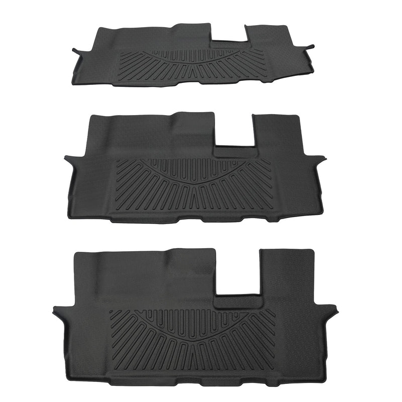 For 2009-2015 Honda Pilot 4-Door TPE Floor Mats Liners Front 2nd 3rd Row Set