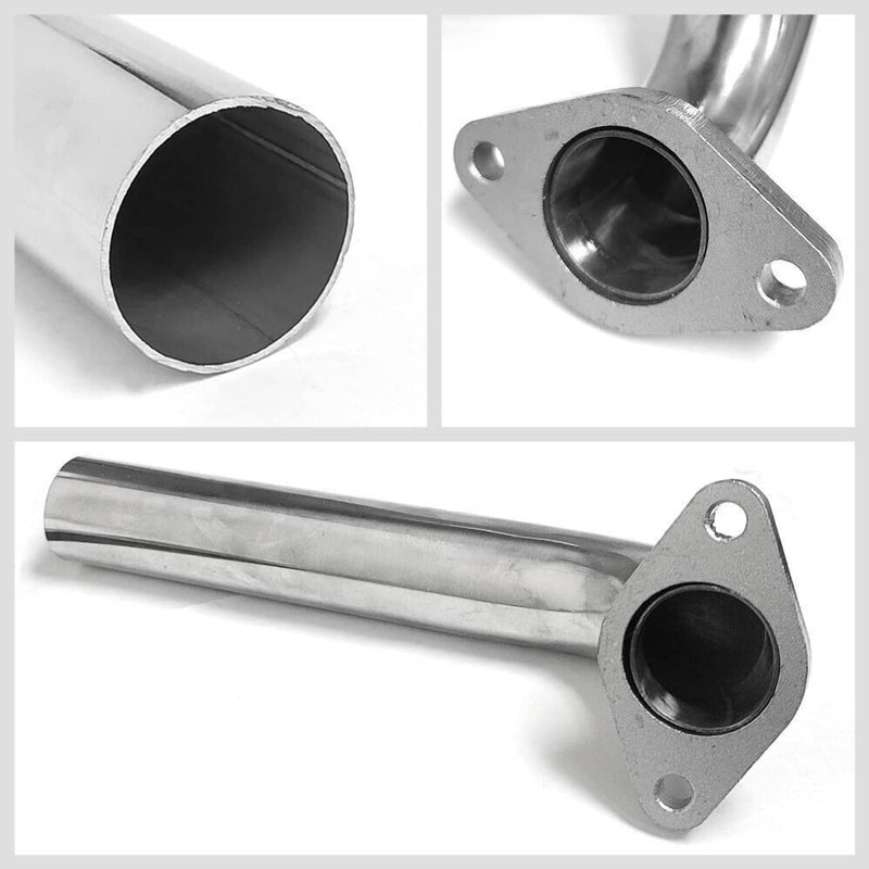 38MM 35MM 2-Bolt Wastegate SS Dump Tube for Turbo Actuator Silver Pipe