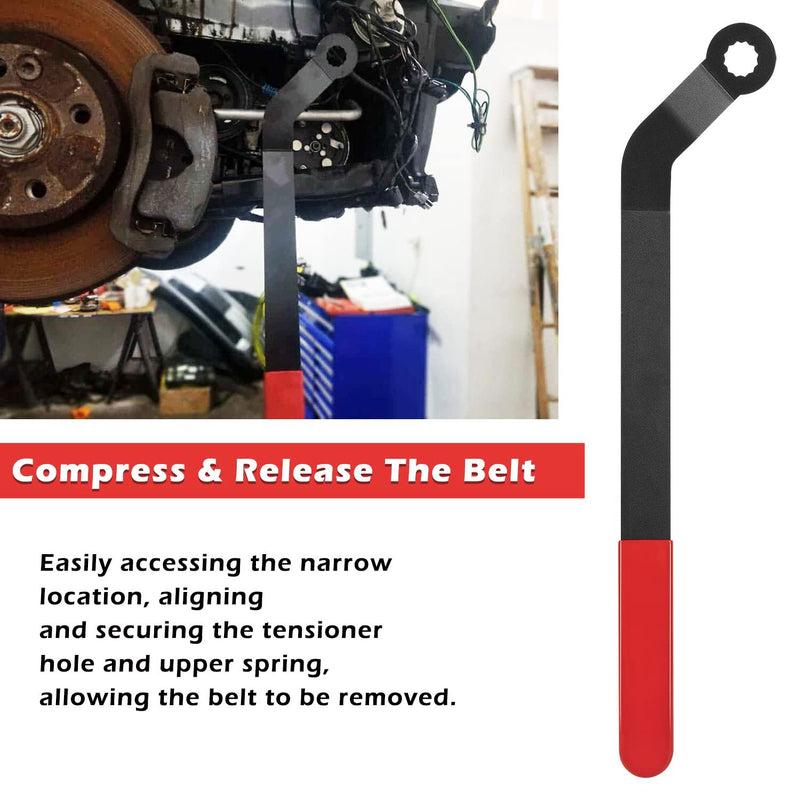 1016 Serpentine Belt Wrench Tool Set for Mini Cooper 2007 Up N12 N14 N16 N18