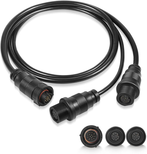 DURAFORCE 720111-1 14 M ID SIDB Y Splitter Cable for Humminbird SOLIX APEX XPLORE 30-In